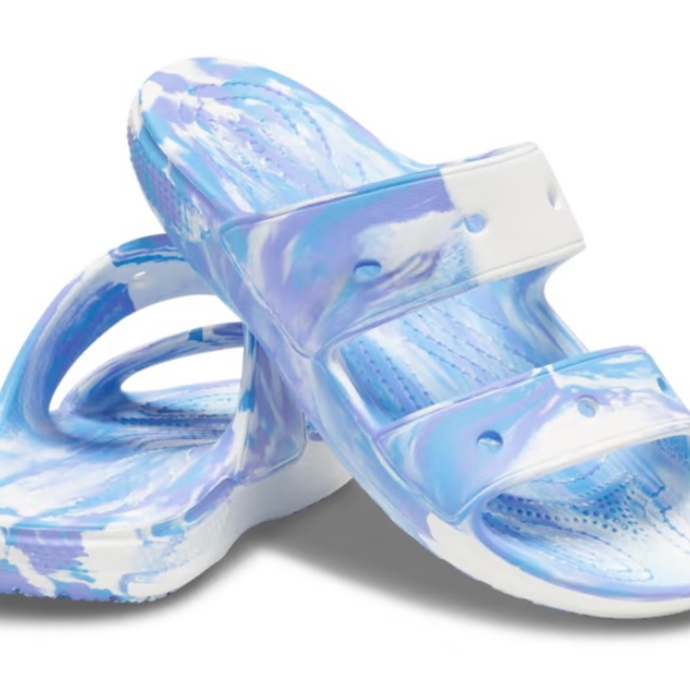 Classic Crocs Marbled Sandal with Jibbitz Charms; size: unisex M6, L8; M5, L7 - Picture 2 of 4
